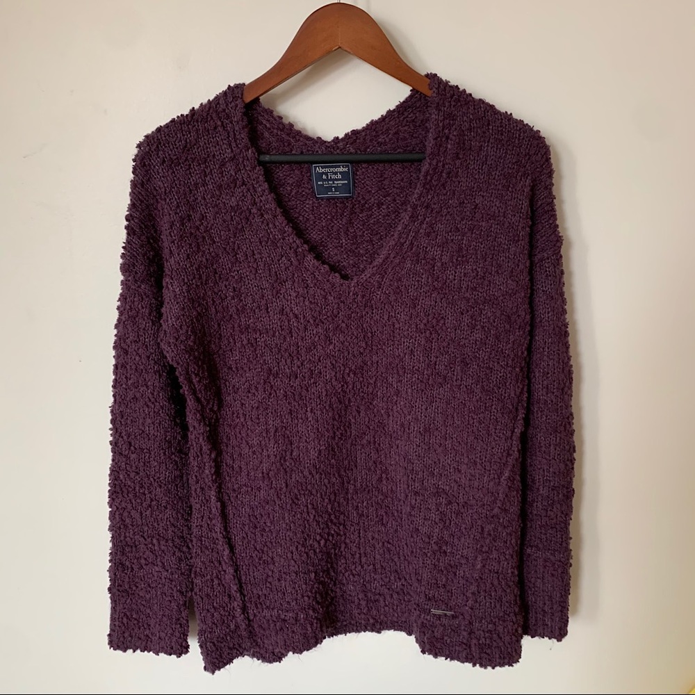 A&F Purple V-neck sweater, never used!